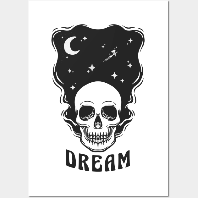 The skull's dream Wall Art by Wahyuwm48